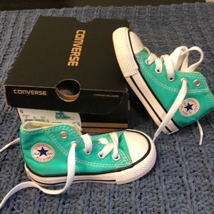 Converse size 5 infant mint green